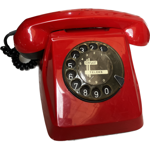 Teleks Pop Art Kırmızı Telefon